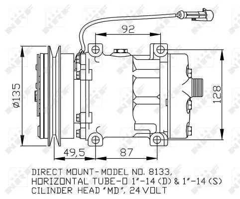 NRF Compressor, air conditioning (32876)