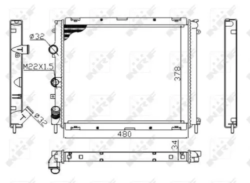 NRF Radiator, engine cooling (53209A)