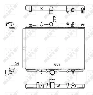 NRF Radiator, engine cooling (58303A)