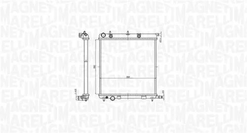 MAGNETI MARELLI Radiator, engine cooling (350213819000)