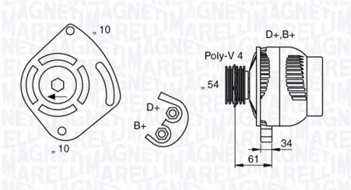 MAGNETI MARELLI Alternator (063377030010)