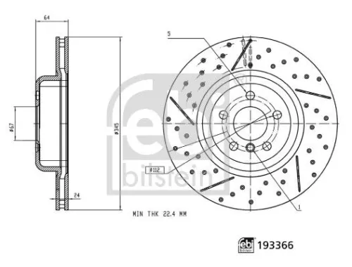 FEBI BILSTEIN Brake Disc (193366)