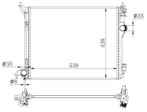NRF Radiator, engine cooling (59270)