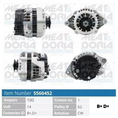 MEAT & DORIA Alternator (5560452)