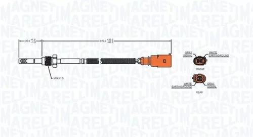 MAGNETI MARELLI Sensor, exhaust gas temperature (172000013010)