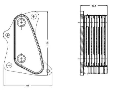 NRF Oil Cooler, engine oil (31823)