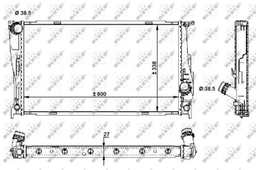 NRF Radiator, engine cooling (59210)