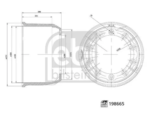 FEBI BILSTEIN Brake Drum (198665)