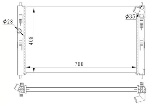 NRF Radiator, engine cooling (59260)