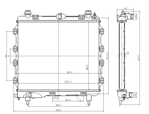 NRF Radiator, engine cooling (59259)