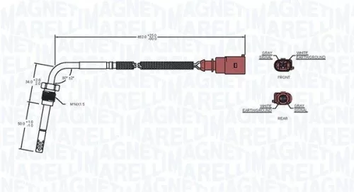 MAGNETI MARELLI Sensor, exhaust gas temperature (172000025010)