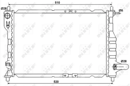 NRF Radiator, engine cooling (53068A)