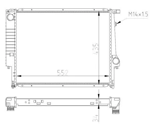 NRF Radiator, engine cooling (509558A)
