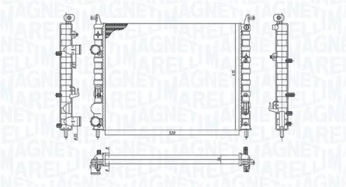 MAGNETI MARELLI Radiator, engine cooling (350213196400)