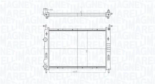 MAGNETI MARELLI Radiator, engine cooling (350213196400)