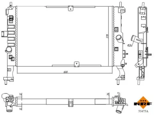 NRF Radiator, engine cooling (53475A)