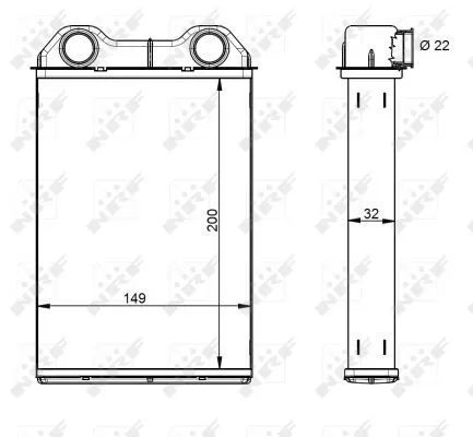 NRF Heat Exchanger, interior heating (54341)