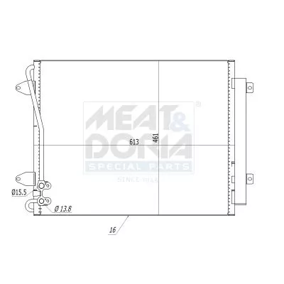 MEAT & DORIA Condenser, air conditioning (991115)