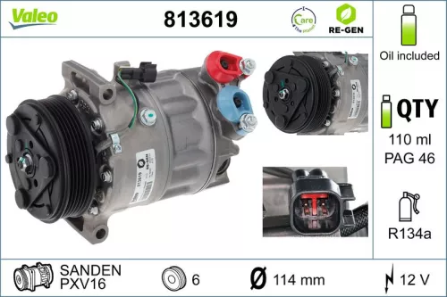 VALEO Compressor, air conditioning (813619)
