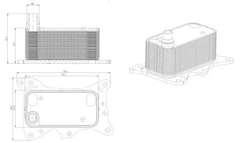 NRF Oil Cooler, engine oil (31835)