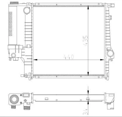 NRF Radiator, engine cooling (53849A)