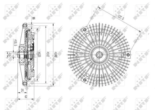 NRF Clutch, radiator fan (49575)