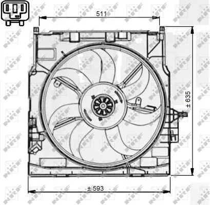 NRF Fan, engine cooling (47733)