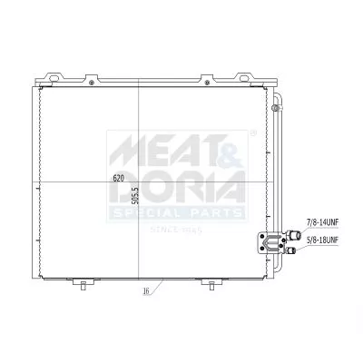 MEAT & DORIA Condenser, air conditioning (991110)