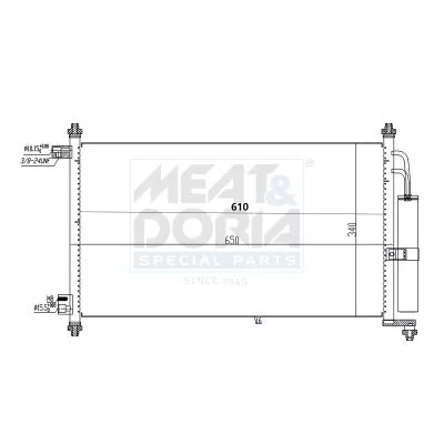 MEAT & DORIA Condenser, air conditioning (991076)