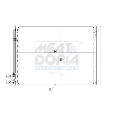 MEAT & DORIA Condenser, air conditioning (991085)