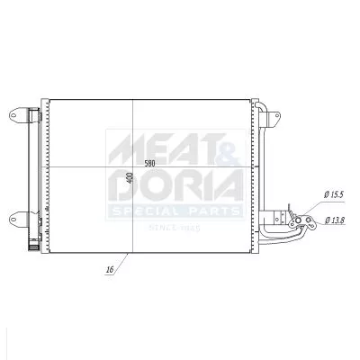 MEAT & DORIA Condenser, air conditioning (991018)