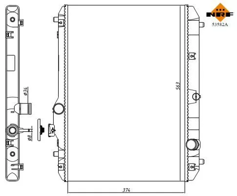 NRF Radiator, engine cooling (53582A)
