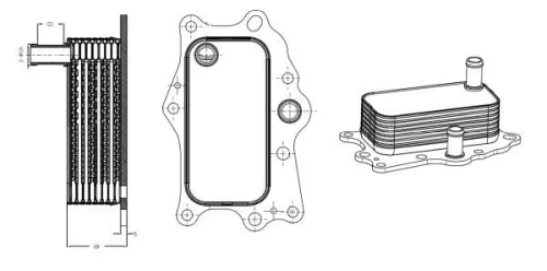 NRF Oil Cooler, engine oil (31818)