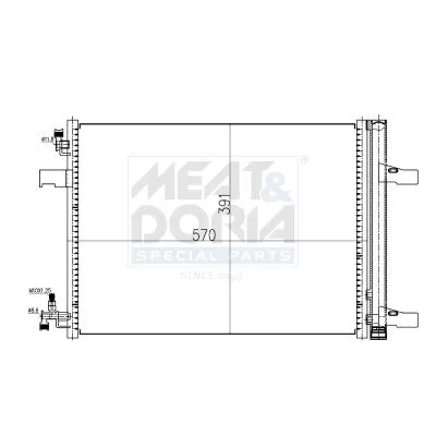 MEAT & DORIA Condenser, air conditioning (991055)