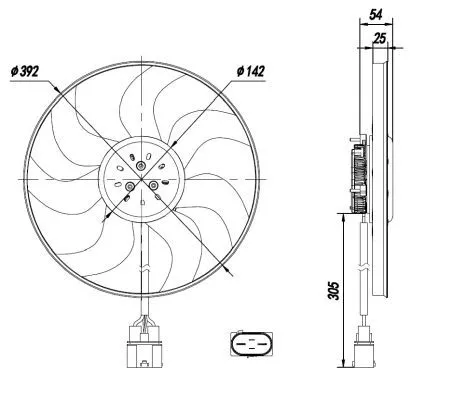 NRF Fan, engine cooling (47926)