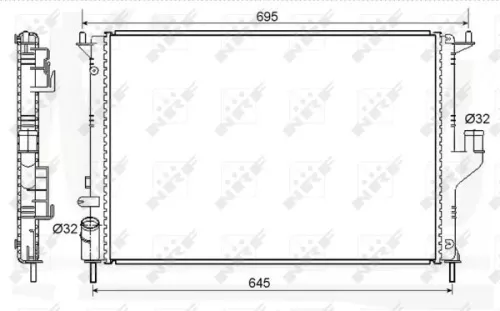 NRF Radiator, engine cooling (53118A)