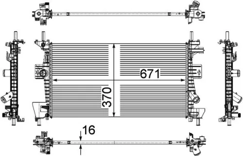 MAHLE Radiator, engine cooling (CR 1727 000P)