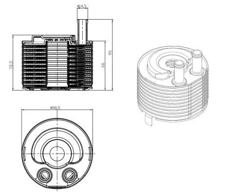 NRF Oil Cooler, engine oil (31819)