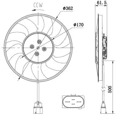 NRF Fan, engine cooling (47931)