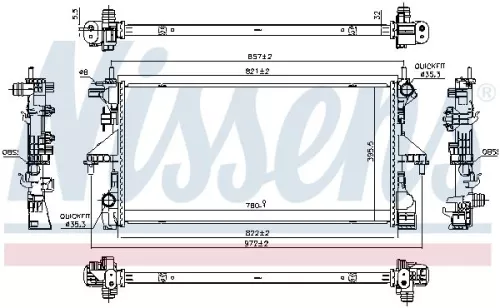 NISSENS Radiator, engine cooling (606538)