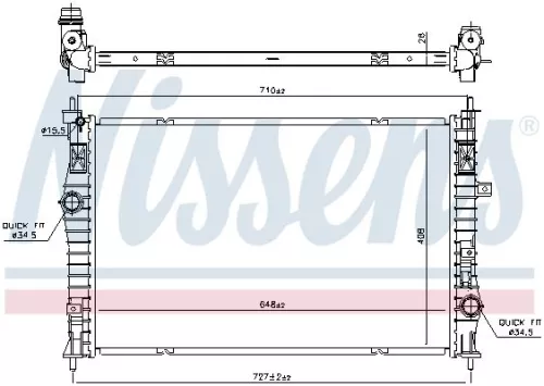 NISSENS Radiator, engine cooling (636042)