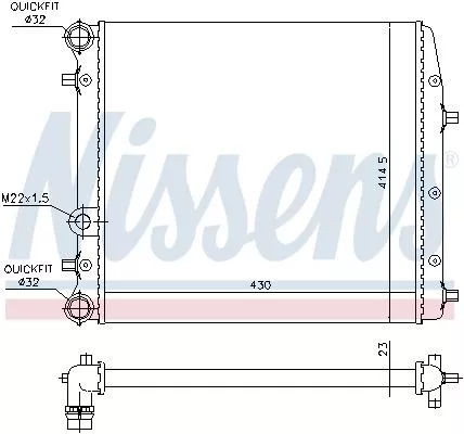 NISSENS Radiator, engine cooling (652691)