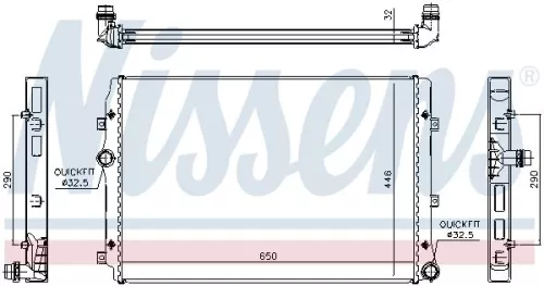 NISSENS Radiator, engine cooling (65309)