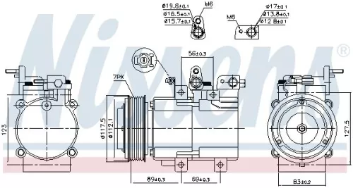NISSENS Compressor, air conditioning (890395)