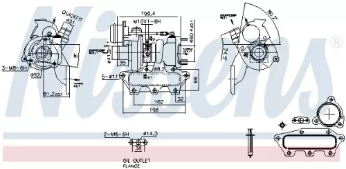 NISSENS Charger, charging (supercharged/turbocharged) (93423)
