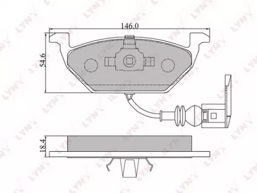 LYNXAUTO Disc brake pads, front (BD-1202)