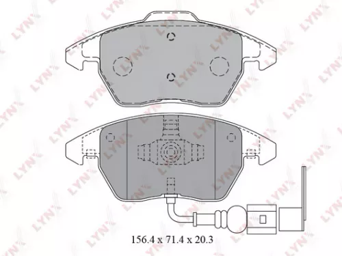 LYNXAUTO Disc brake pads, front (BD-1203)