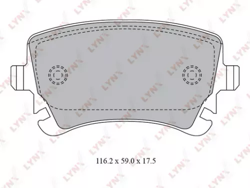 LYNXAUTO Disc brake pads, rear (BD-1224)