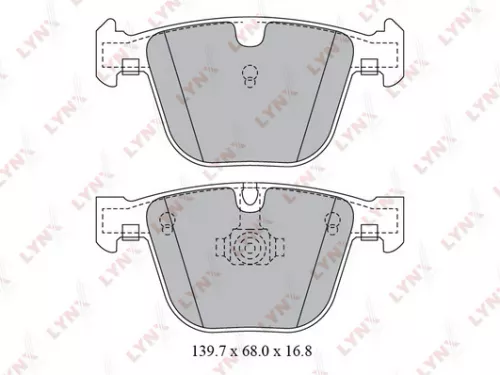 LYNXAUTO Disc brake pads, rear (BD-1425)