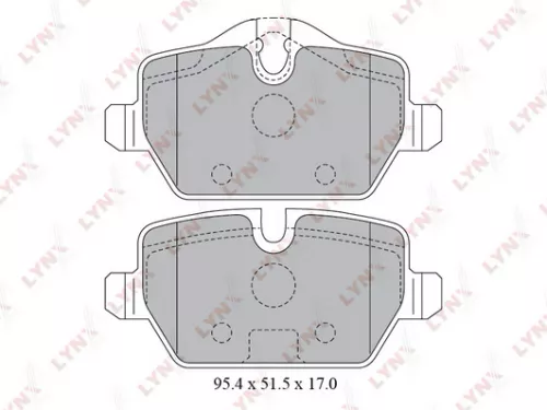 LYNXAUTO Disc brake pads, rear (BD-1430)